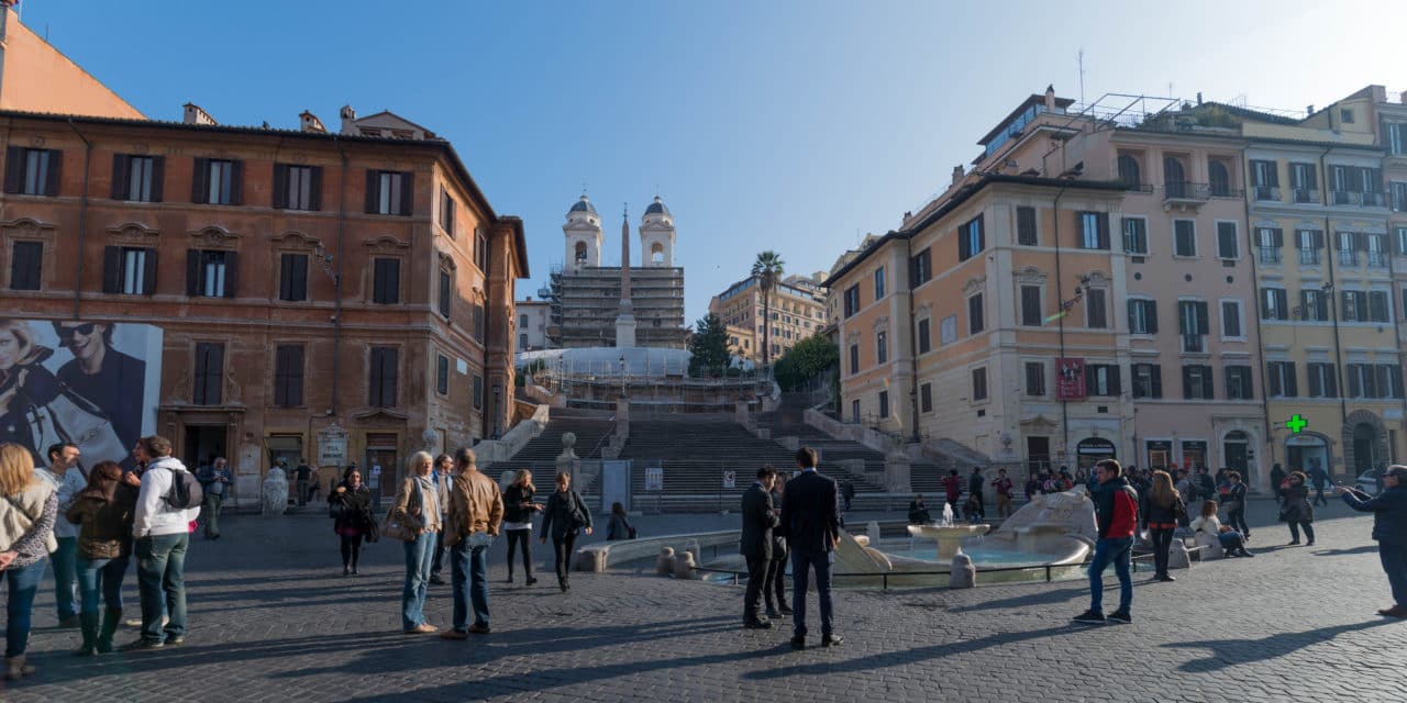 Spanish steps almost empty