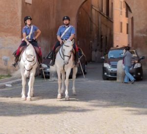 mounted police patrol