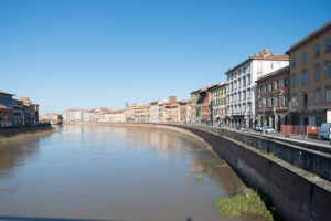 Pisa Italy crossed by the river