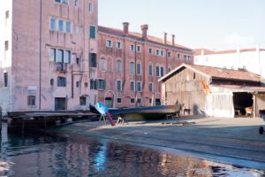 Boat shop on a Venetian canal