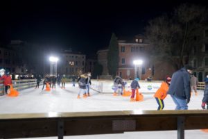 Ice skating in Venice italy