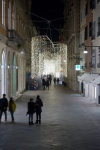 A cold winter night in Venice italy