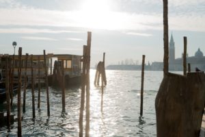 Winter sunrise in Venice Italy