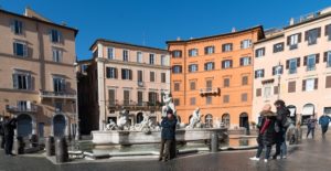 piazza navona winter scene