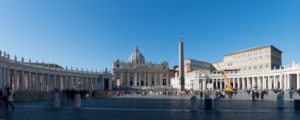 Saint Peters Rome winter scene
