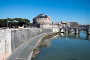 Castel Sant'Angelo from the tiber river