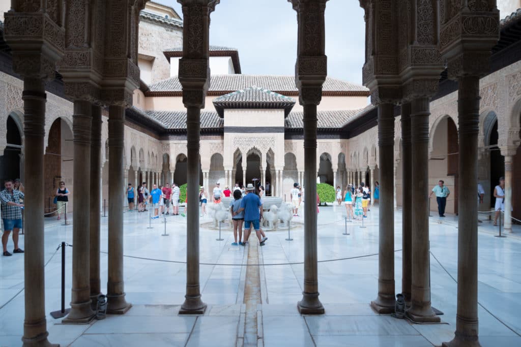 tourists Alhambra Granada Spain