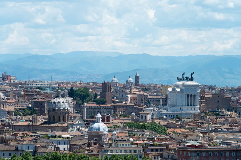 View from JANICULUM HILL in Rome