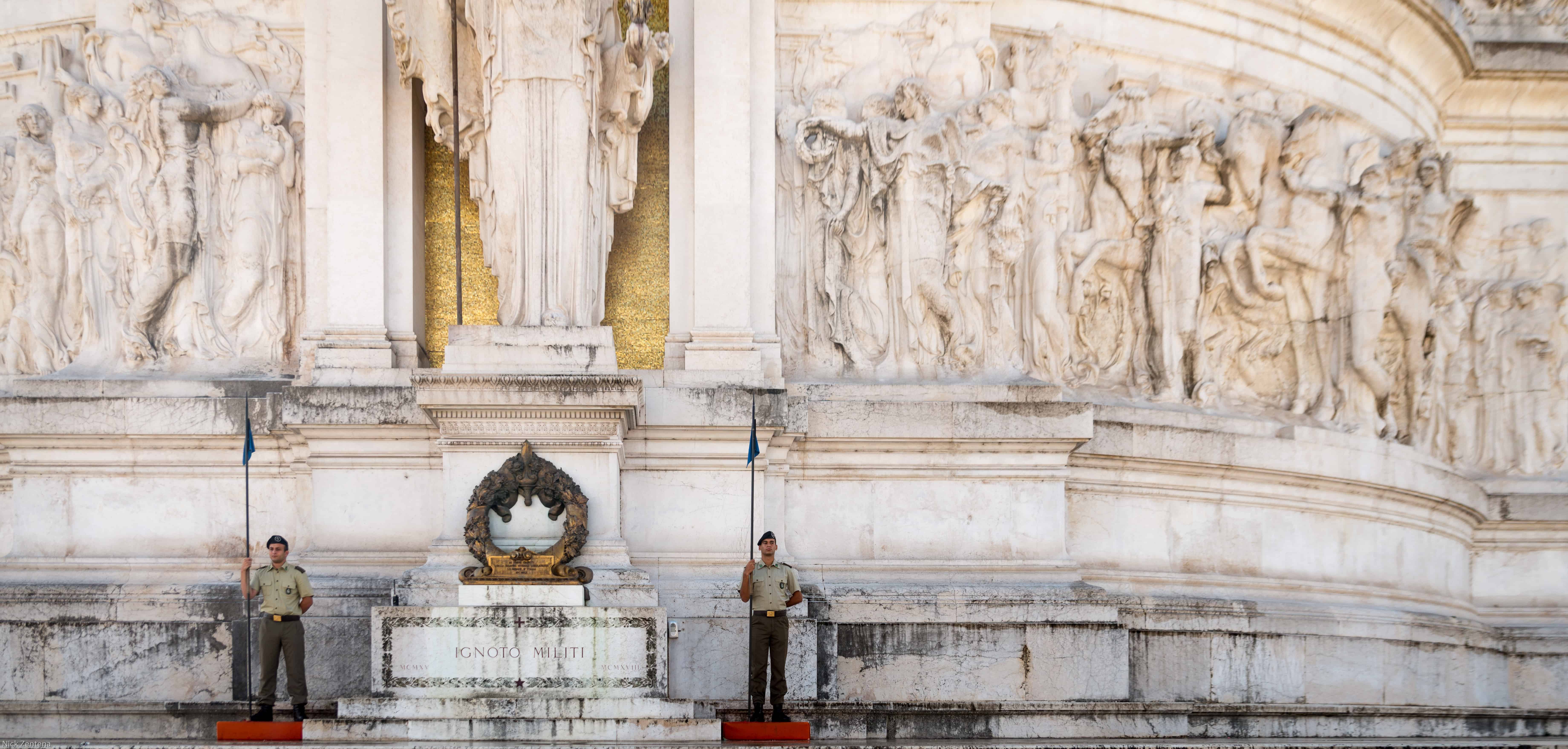 Changing of the honor guard Altare della Patria Rome Italy