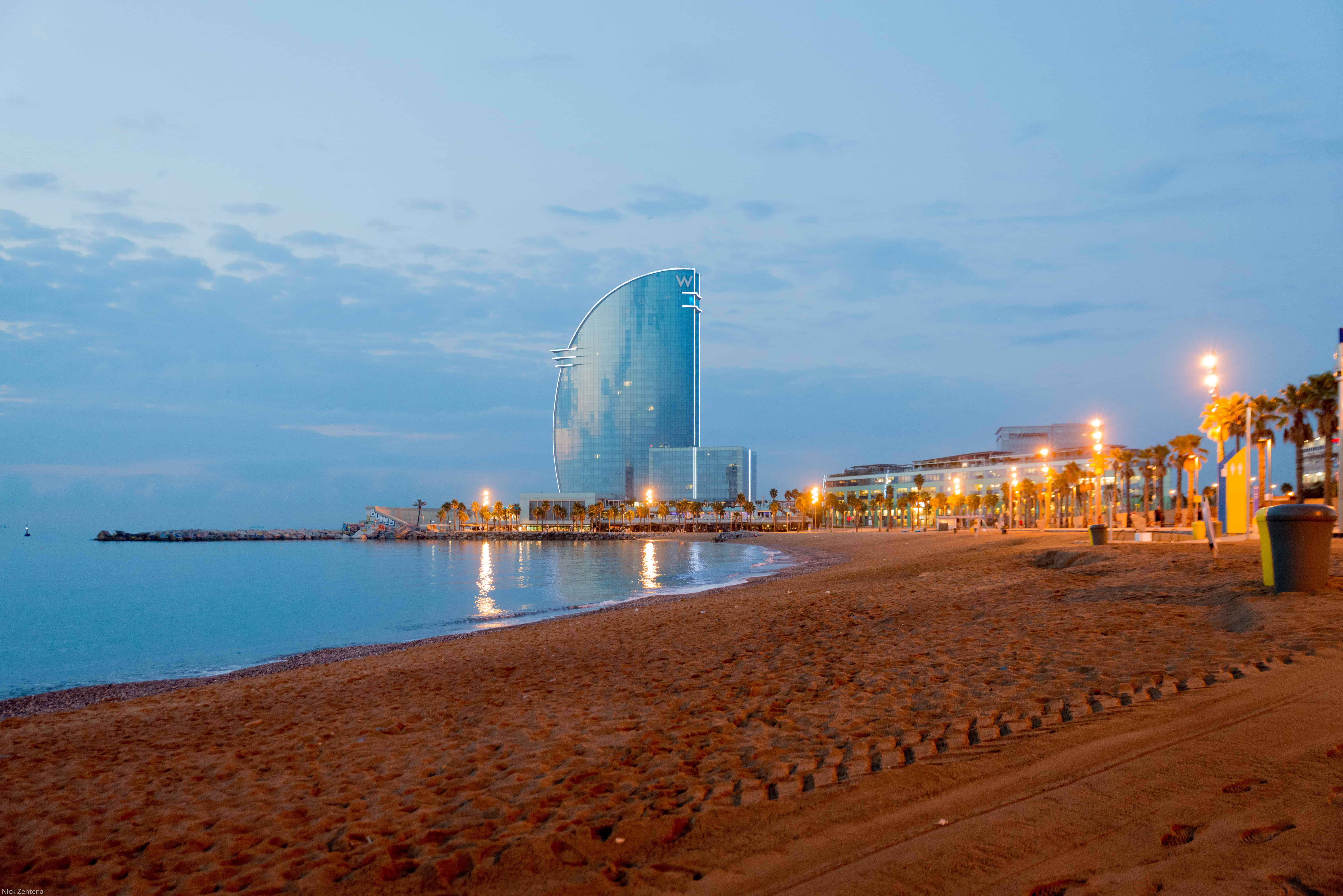 Hotel W Barcelona Just after the sunrise