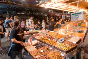 Colours on a Barcelona market stall