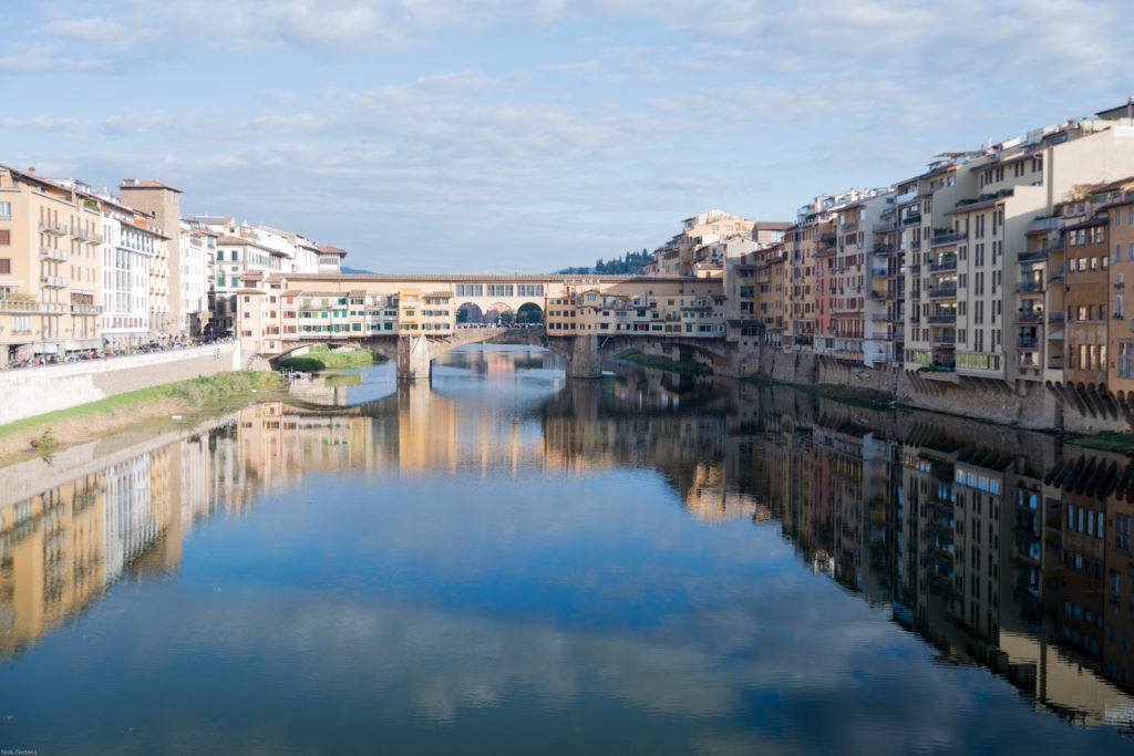 Bridge over the Arno River Florence Italy