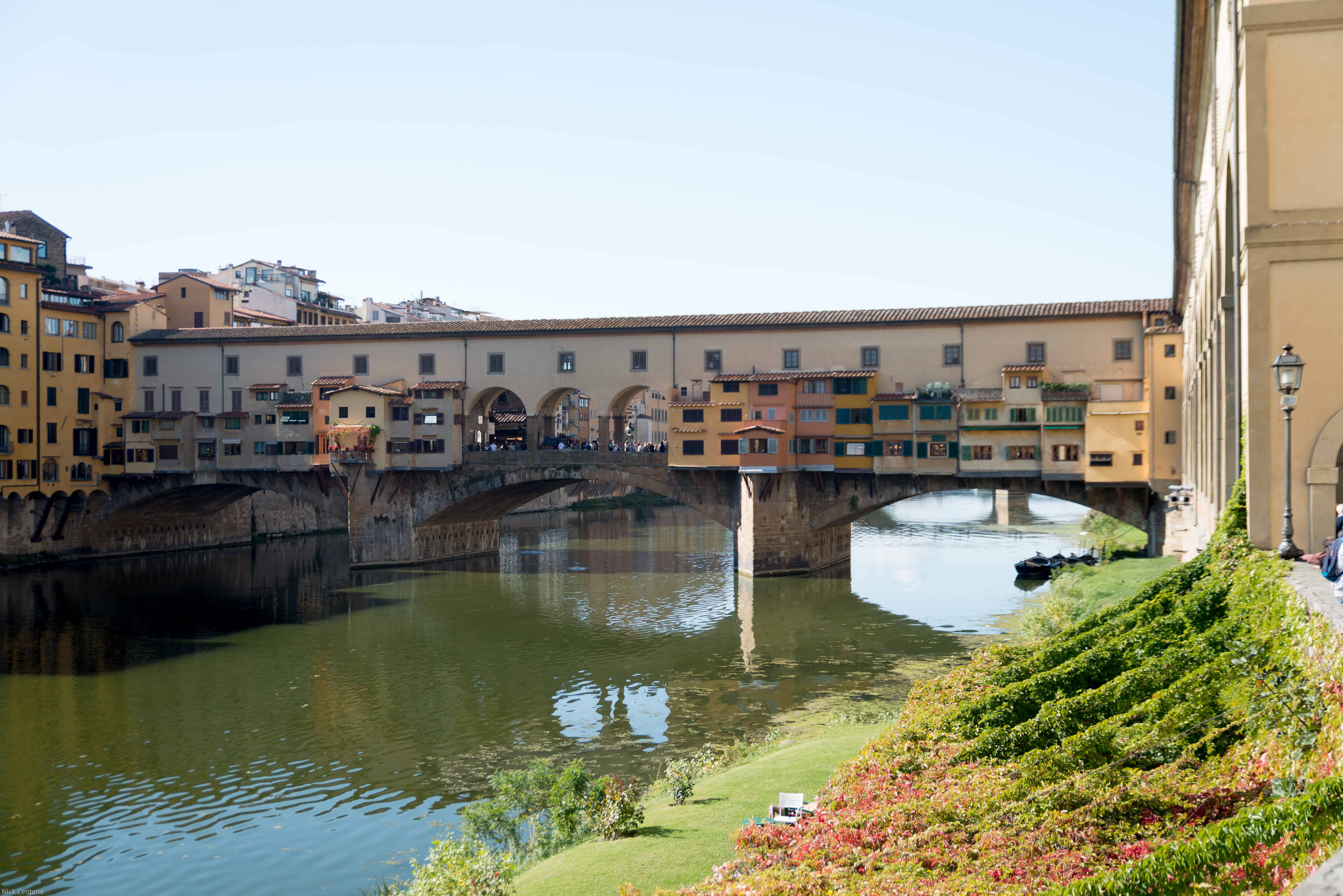 Bridge over the Arno river Florence tuscany Italy
