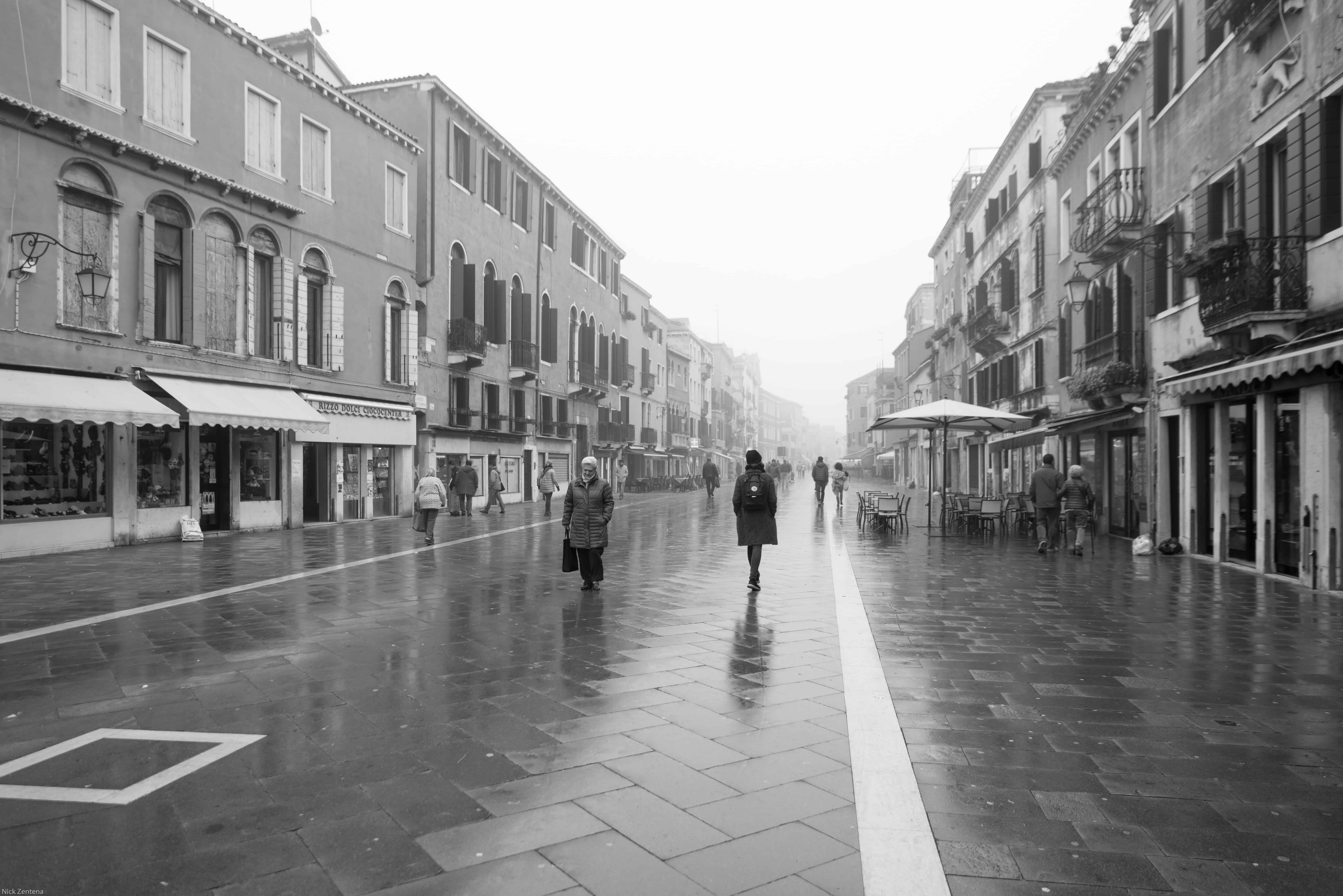 Venice Italy in the rain