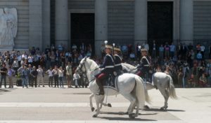 Royal Spanish Guards on horse back