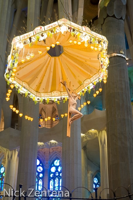 Sagrada Familia interior view