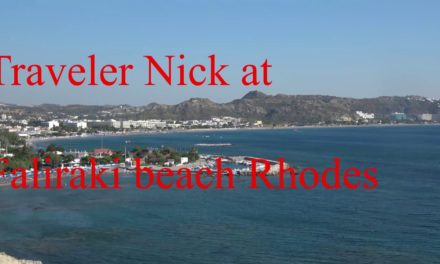 Traveler Nick at  Faliraki Kathara beach Rhodes Greece