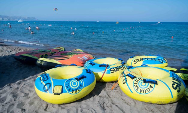 The beaches of Faliraki. Including Mitsis and mandomata starting at sunrise