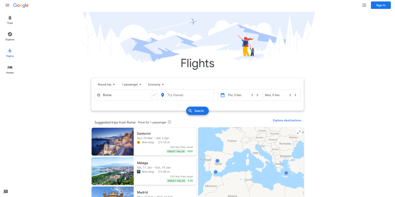 How to use Google Flights